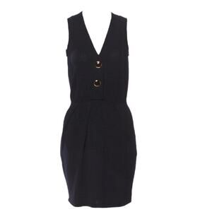 St. John Santana knit black dress sz 2